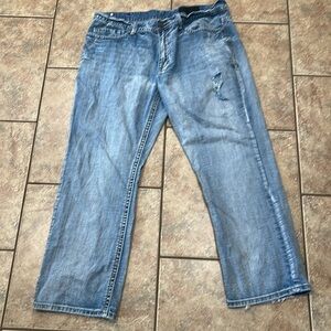 Axel Treadwell Relaxed Straight 38x30(29) Distressed Jeans Denim